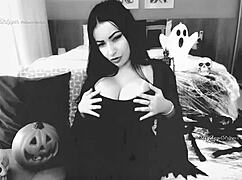 Intense POV fucking Morticia Addams in doggystyle and riding!