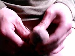 Tie up my cock in black pantyhose for teasing masturbation