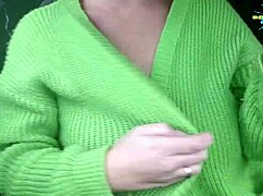 Blonde Milf Flashes Tits In Public Car