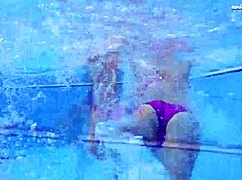 Elena Proklova, the beautiful Russian blonde, shows off underwater with natural tits