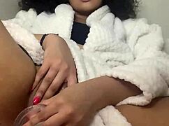 Yo, check Ariel’s creamy pussy getting worked in steamy bathroom play