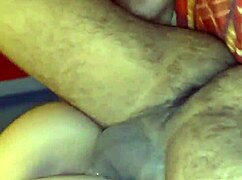 A chubby mexican girl gets horny and masturbates with a big cock