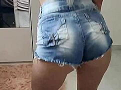 blonde twerks on friend's dick with ripped clothes