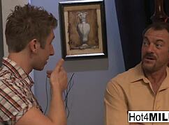 busty blonde milf takes two steamy facials after banging