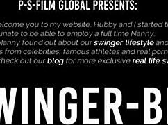 Lesbian Swingers Fuck Strap-On and Lick Pussy in Foursome