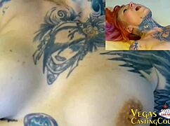 redhead milf performs in casting session in vegas