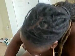 Sloppy blowjob on big black cock