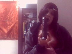 that black cock is way bigger than mine, tranny slut with small tits