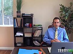 Brat tamer Riley Star Crystal Rush Donnie Rock in POV blowjob ass hardcore