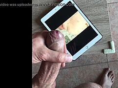 Calientes250 sends video of her getting fucked, receiving a cumshot tribute.