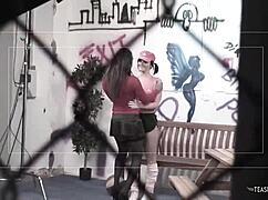 Watching Lexi passionately kiss the brunette ignites throbbing cocks, leading to intense interracial foursome with blowjobs and facials.