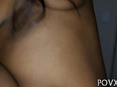 Hot exposed teen couple has rough sex with orgasm