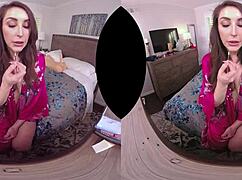 Vrhush Christiana Cinn, A Brunette With Big Tits, Uses A Vibrator Before Her Date