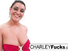 Charley Chase subtly teases with big tits before taking big dick in pussy and mouth