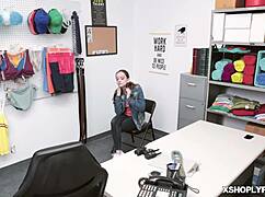 Lily Glee the shoplifter gets her pussy fucked hard in missionary and moans loudly 😩