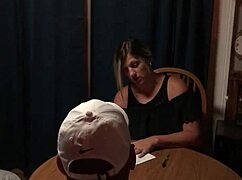 naughty probation officer cums while putting on ankle monitor in office