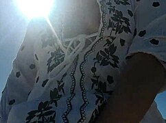 asian slut jj, you masturbating on the beach like that?