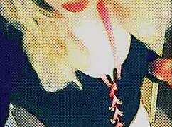 Veronica feels so lonely as she plays with her dildo in crossdressing attire at home.