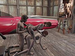 Fallout 4: Brunette Character Gets Fucked Hard in the Garage