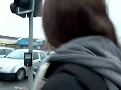 naughty brunette teen leyla pisses outdoors with small tits exposed