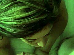 Latina milf with braces sucks monster cock in sloppy blowjob session