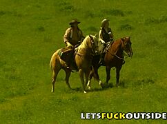 let's fuck outside with cute brunette's big boobs in public