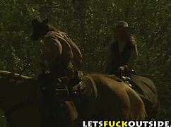 let's fuck outside with cute brunette's big boobs in public