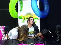 Measuring pussy size of california hot babes with natural tits