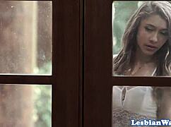 Busty Stepmom And Petite Teen Share Intimate Scissoring Moment