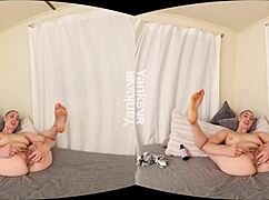 Yo, Yanks VR babe Iris Ives stuffs both holes