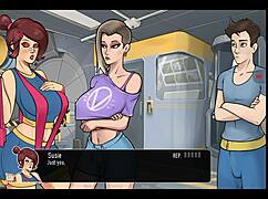 deep vault 69 hentai game parody of fallout with threesome and big boobs
