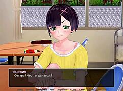 Complete HS Tutor Gameplay with Bikini Kissing and Handjob.