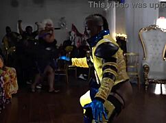 Fat Milfs Watch X-Men Strip Naked in Public