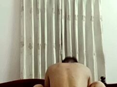 My lover and I engage in passionate anal sex