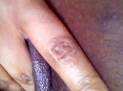 Ebony Girl Finger Fucks Her Pussy Until She Squirts