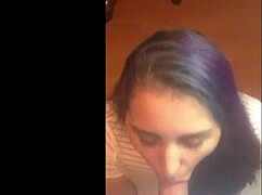 She says, 'Watch my super blowjob with handjob and facial cumshot.'