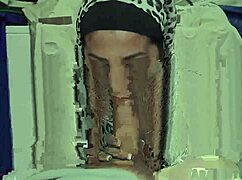 teen RIDING B DILDO in DESERT PUSSY military uniform