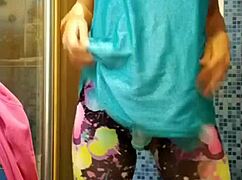 Pee In My Training Leggings While Masturbating Hairy Pussy In The Shower!