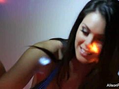 Alison tyler behind the scenes showing big tits and pussy