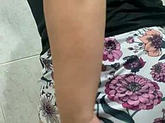 latina milf teases her big ass and tits in the shower