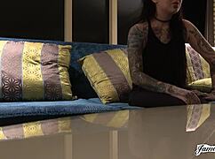 dtfsluts features inked brunette kelsi lynn craving james deen's huge rod.