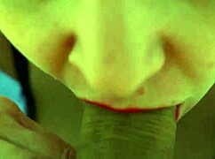 Watch This Cute Teen Giving A Gentle Blowjob Close Up!