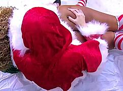 Nadia White Spanks Nins Rivera for Christmas Fun