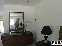 Hot blonde babe Brooklyn records herself masturbating her big tits and pussy.