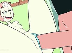 Pearl takes it all with big tits and ass in cartoon parody