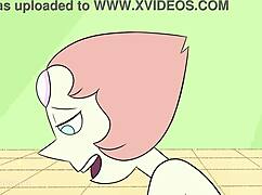 Pearl takes it all with big tits and ass in cartoon parody