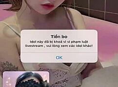 jin xinh bunny performs a live show with full face and talking