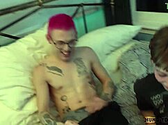 last night, two tattooed twinks banged hard on my bed
