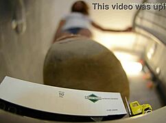 i'm miss ts, teasing with my huge feet in pantyhose, but i crushed the sandal by mistake