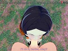 susamaru gives a pov blowjob in kimetsu no yaiba hentai